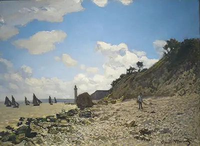 The Beach at Honfleur Claude Monet